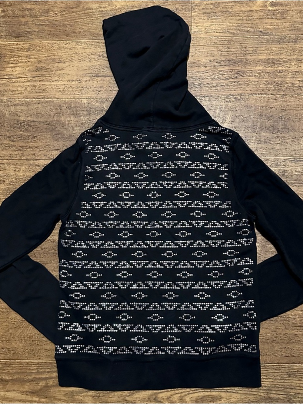 VS PINK VINTAGE AZTEC GEO BLING HOODIE